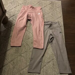 Set of two adidas workout capris-worn once